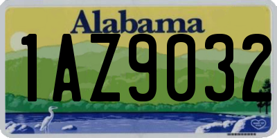 AL license plate 1AZ9032