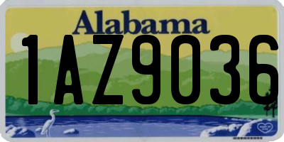 AL license plate 1AZ9036