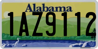 AL license plate 1AZ9112