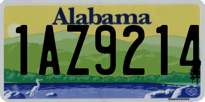 AL license plate 1AZ9214