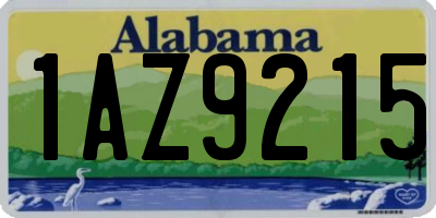 AL license plate 1AZ9215