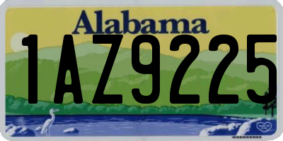 AL license plate 1AZ9225