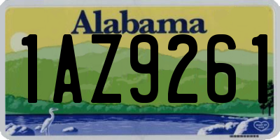 AL license plate 1AZ9261