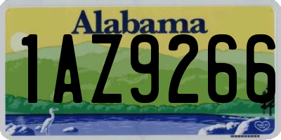 AL license plate 1AZ9266