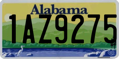 AL license plate 1AZ9275