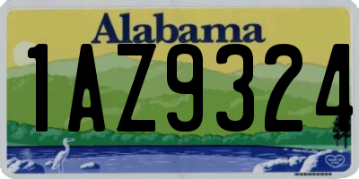 AL license plate 1AZ9324