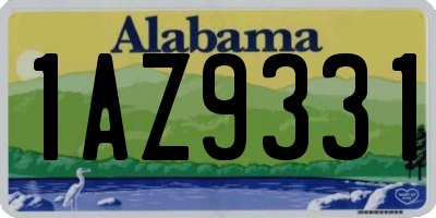 AL license plate 1AZ9331