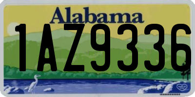 AL license plate 1AZ9336