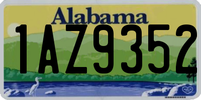 AL license plate 1AZ9352