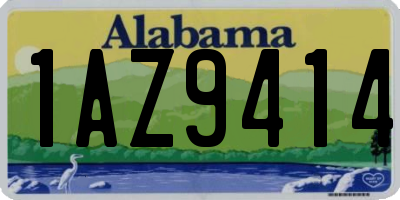 AL license plate 1AZ9414