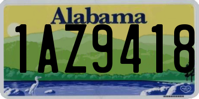 AL license plate 1AZ9418