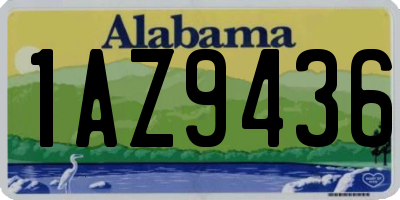 AL license plate 1AZ9436