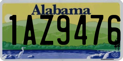 AL license plate 1AZ9476