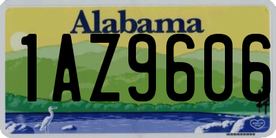 AL license plate 1AZ9606