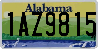 AL license plate 1AZ9815