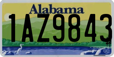 AL license plate 1AZ9843