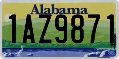 AL license plate 1AZ9871