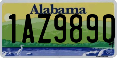 AL license plate 1AZ9890