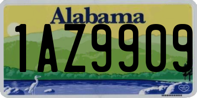 AL license plate 1AZ9909