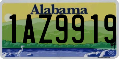 AL license plate 1AZ9919