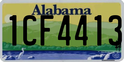 AL license plate 1CF4413