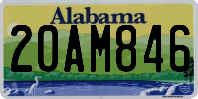 AL license plate 20AM846