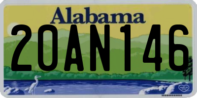 AL license plate 20AN146