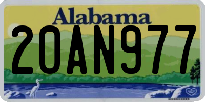 AL license plate 20AN977