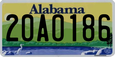 AL license plate 20AO186