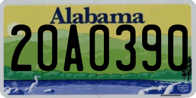 AL license plate 20AO390