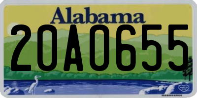 AL license plate 20AO655