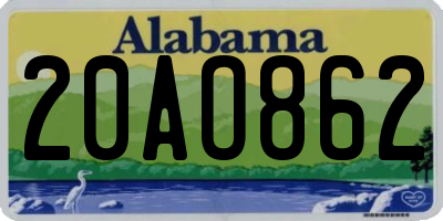 AL license plate 20AO862