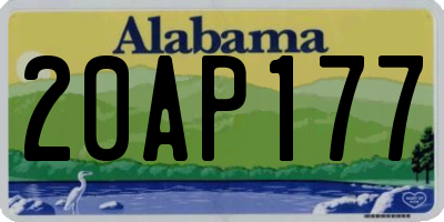 AL license plate 20AP177