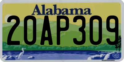 AL license plate 20AP309