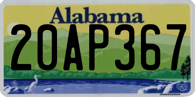 AL license plate 20AP367