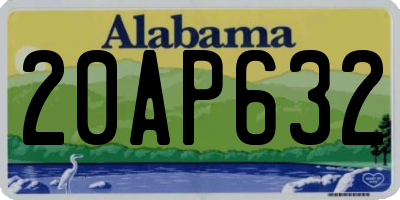 AL license plate 20AP632