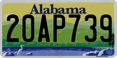 AL license plate 20AP739