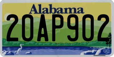 AL license plate 20AP902