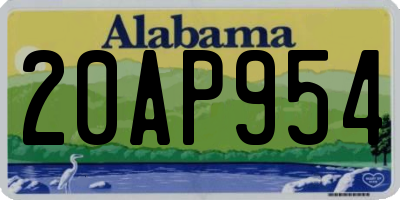 AL license plate 20AP954
