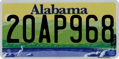 AL license plate 20AP968