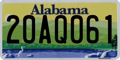 AL license plate 20AQ061