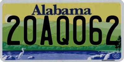 AL license plate 20AQ062