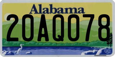 AL license plate 20AQ078