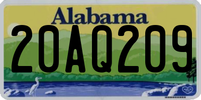 AL license plate 20AQ209