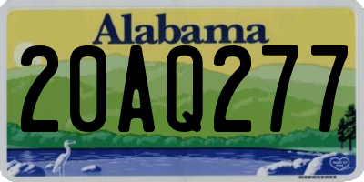 AL license plate 20AQ277