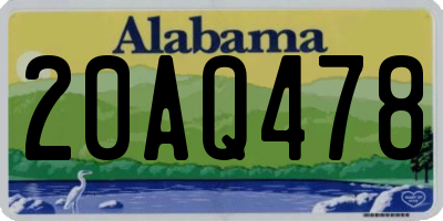AL license plate 20AQ478