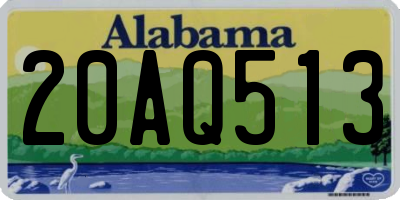 AL license plate 20AQ513