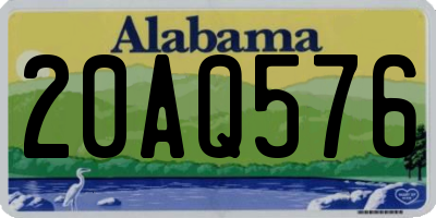 AL license plate 20AQ576
