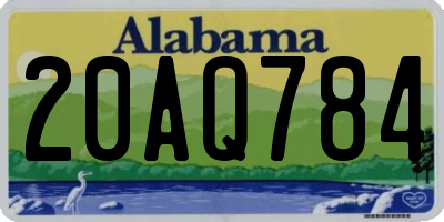 AL license plate 20AQ784