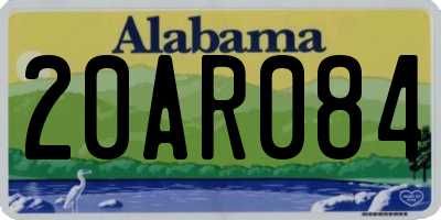 AL license plate 20AR084
